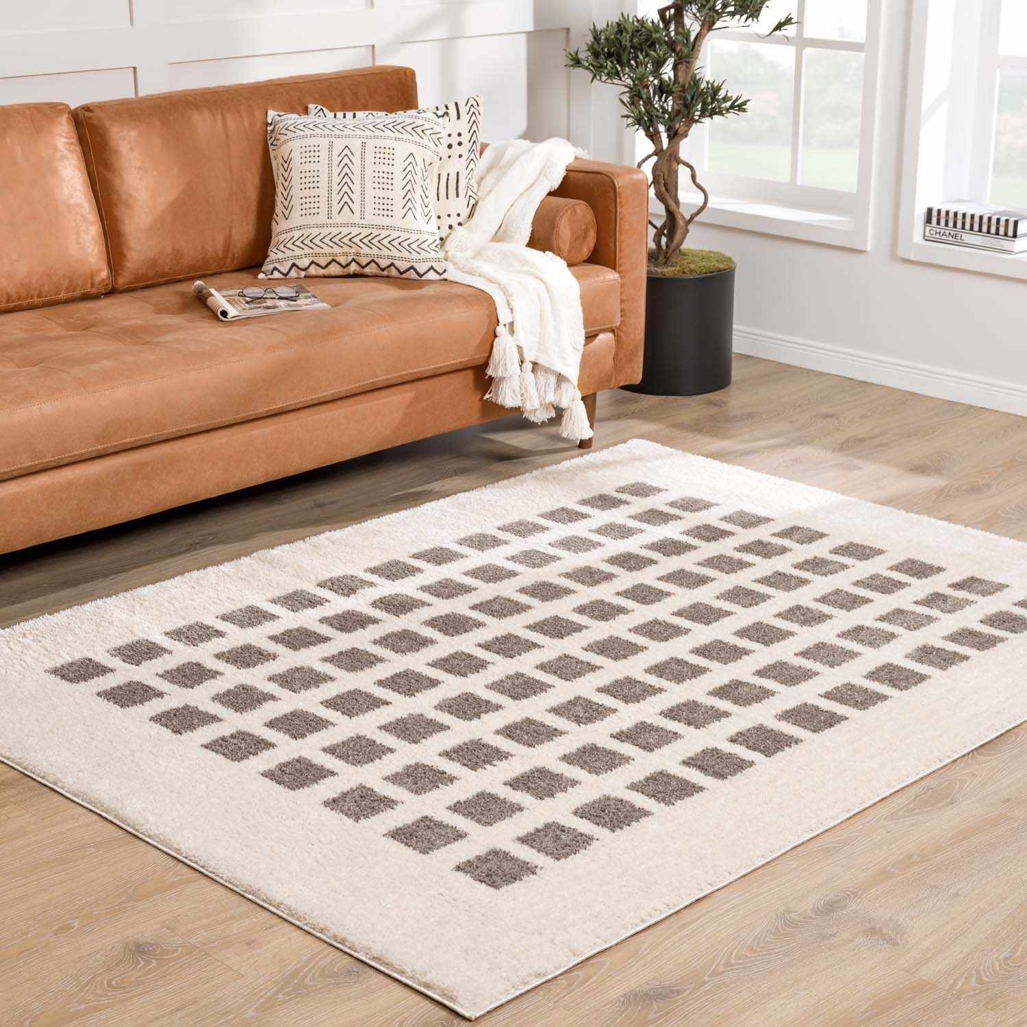 Baback Charcoal Washable Area Rug-2